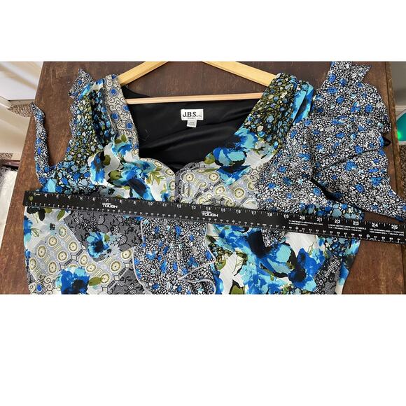 Vintage J.B.S Women's Fairy Midi Dress Size 20 Plus Size Flutter Sleeve Whimsy - Picture 6 of 16